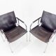 Pair of 1970s Vintage Hans Eichenberger Leather & Chrome Lounge Chairs, Labeled