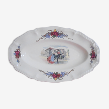 Obernai Faïence de Sarreguemines oval serving dish 27.2 cm x 16.7 cm