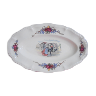 Obernai Faïence de Sarreguemines oval serving dish 27.2 cm x 16.7 cm