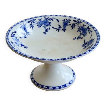 Antique Dresden porcelain compote in blue and white – Fruit bowl