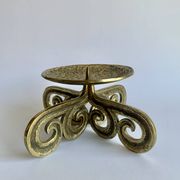 Brutalist bronze candleholder, 1970s