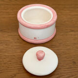 Empty pink and white pocket