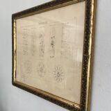 Architectural drawing 1857, glazed wood frame