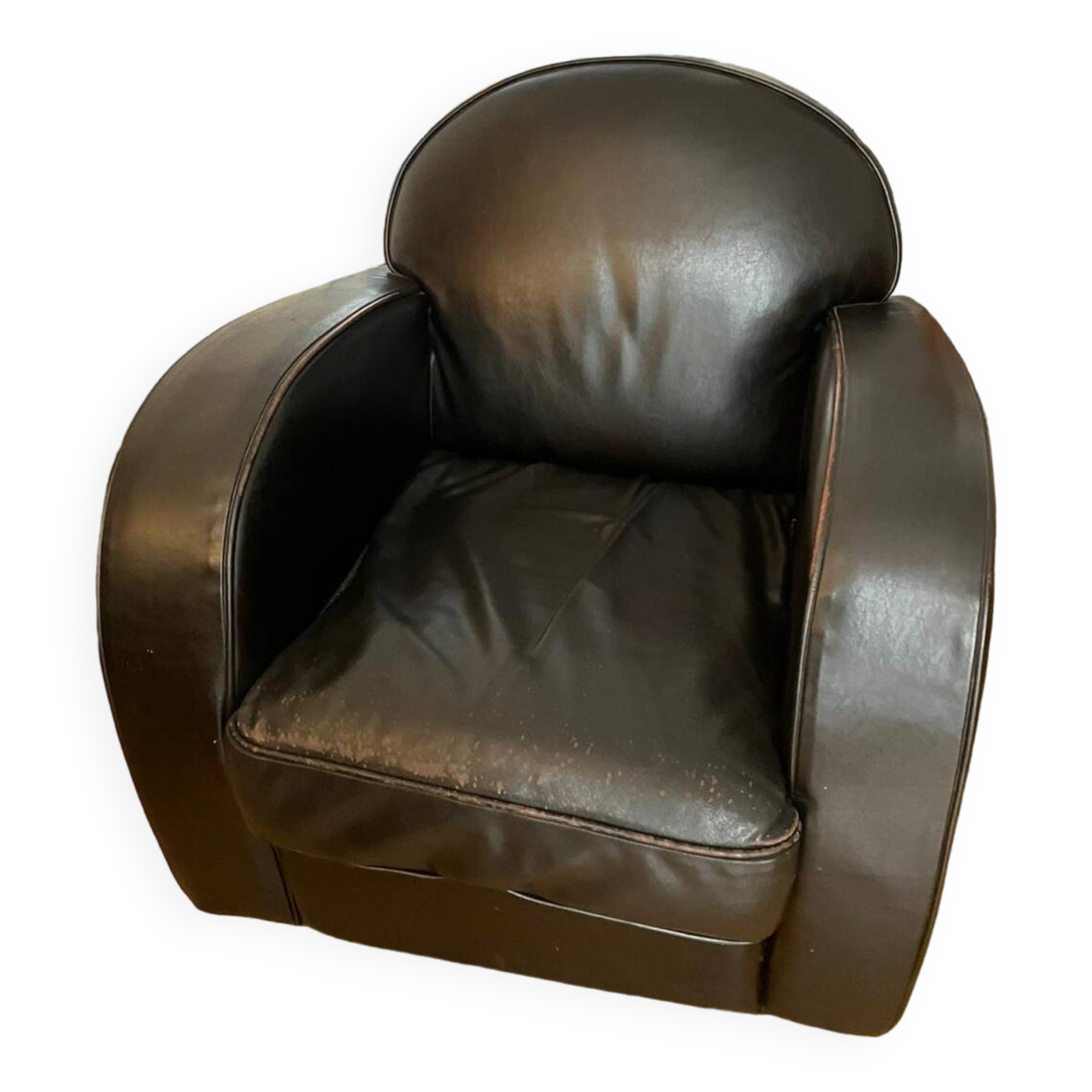 Fauteuil club en cuir