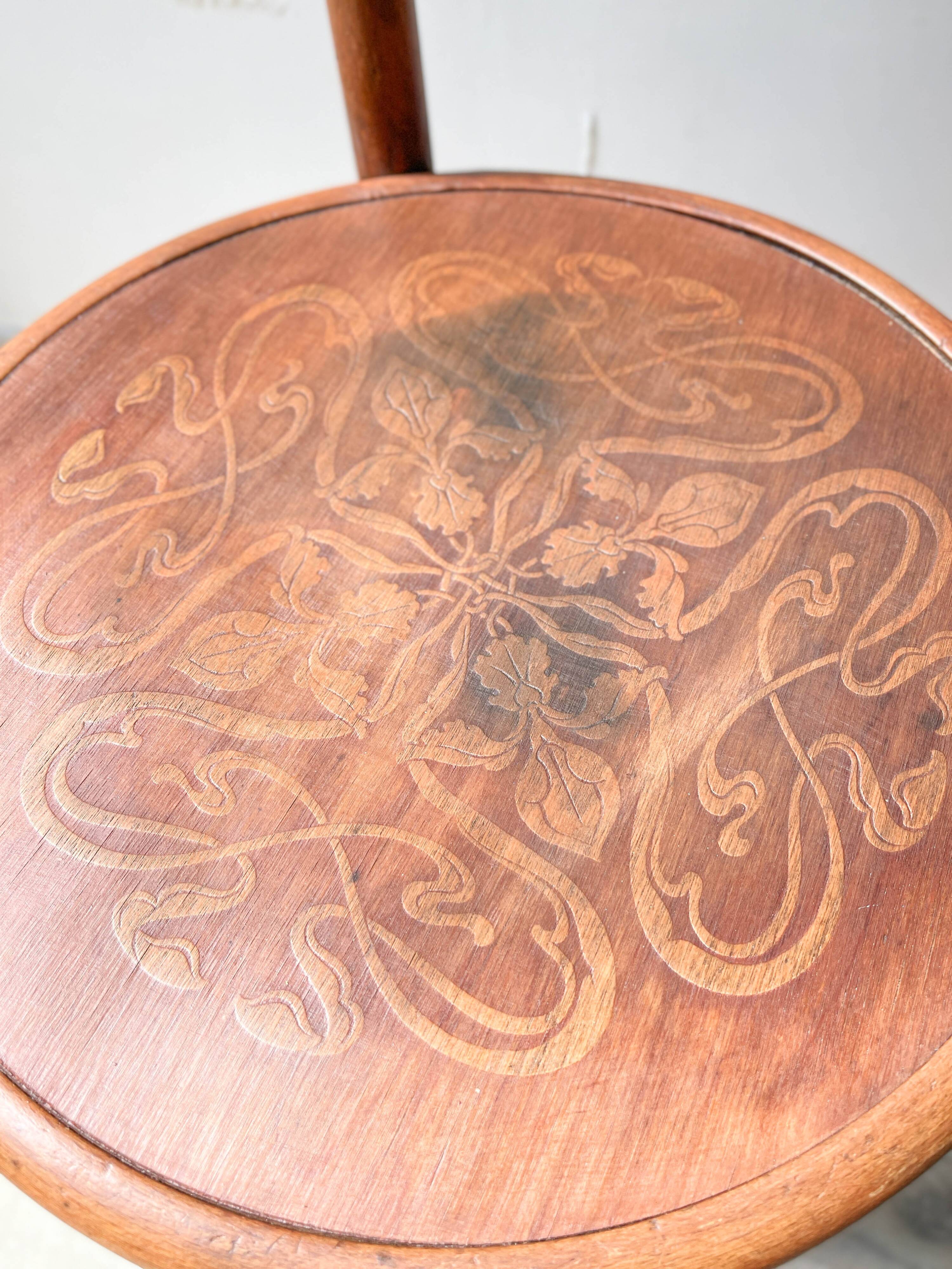 Fischel bistro chair engraved 1920