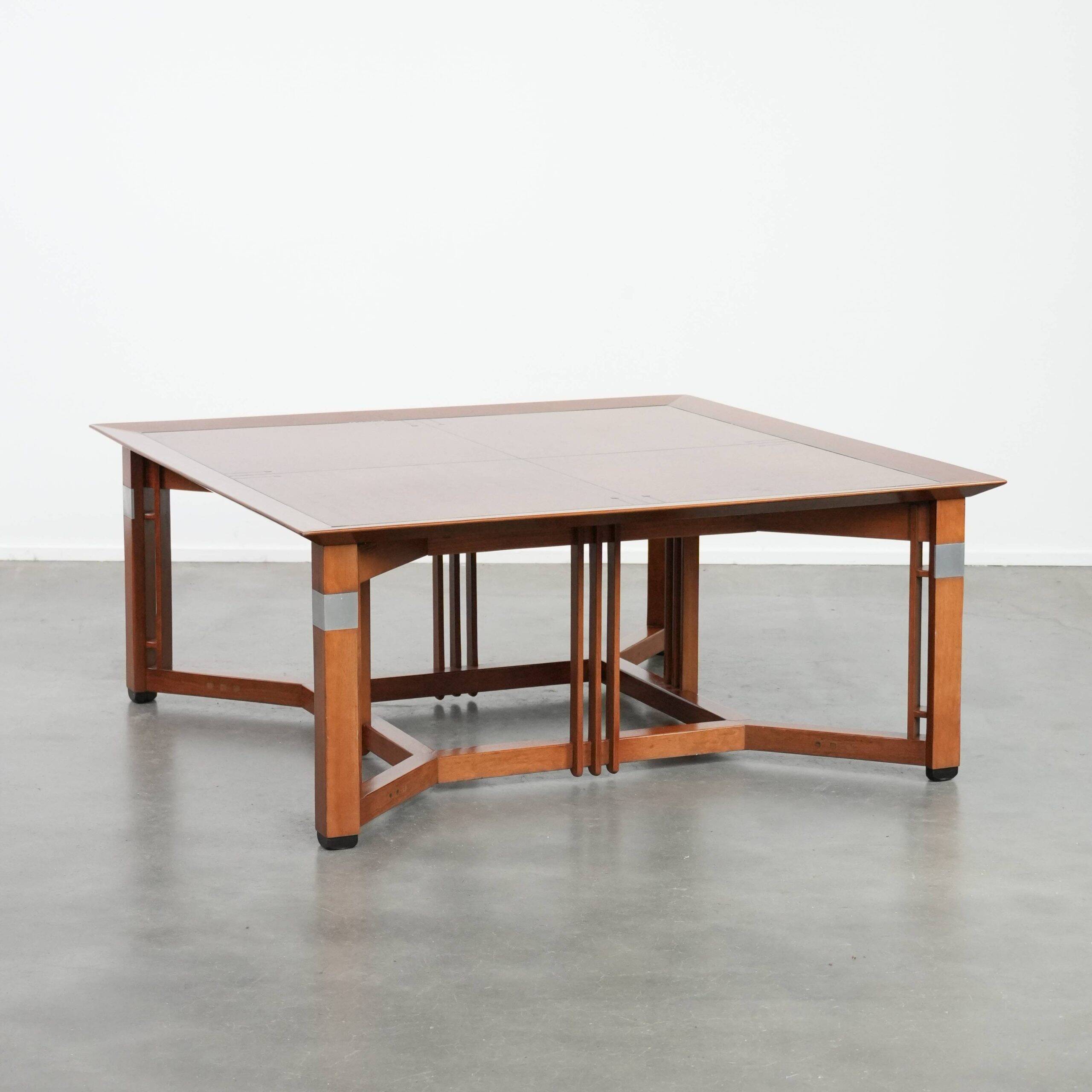 Beautiful and luxurious large square Art Deco design coffee table