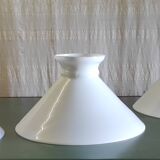 Set of 3 opaline lampshades - early 20th century