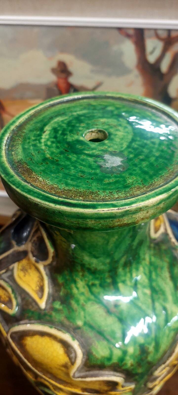 Ceramic lamp base by Ugo Zaccagnini from the 1930s.