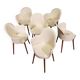 Set of 6 Sintesi Gogo chairs with wooden legs by Marcello Ziliani, 1990s