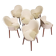 Set of 6 Sintesi Gogo chairs with wooden legs by Marcello Ziliani, 1990s