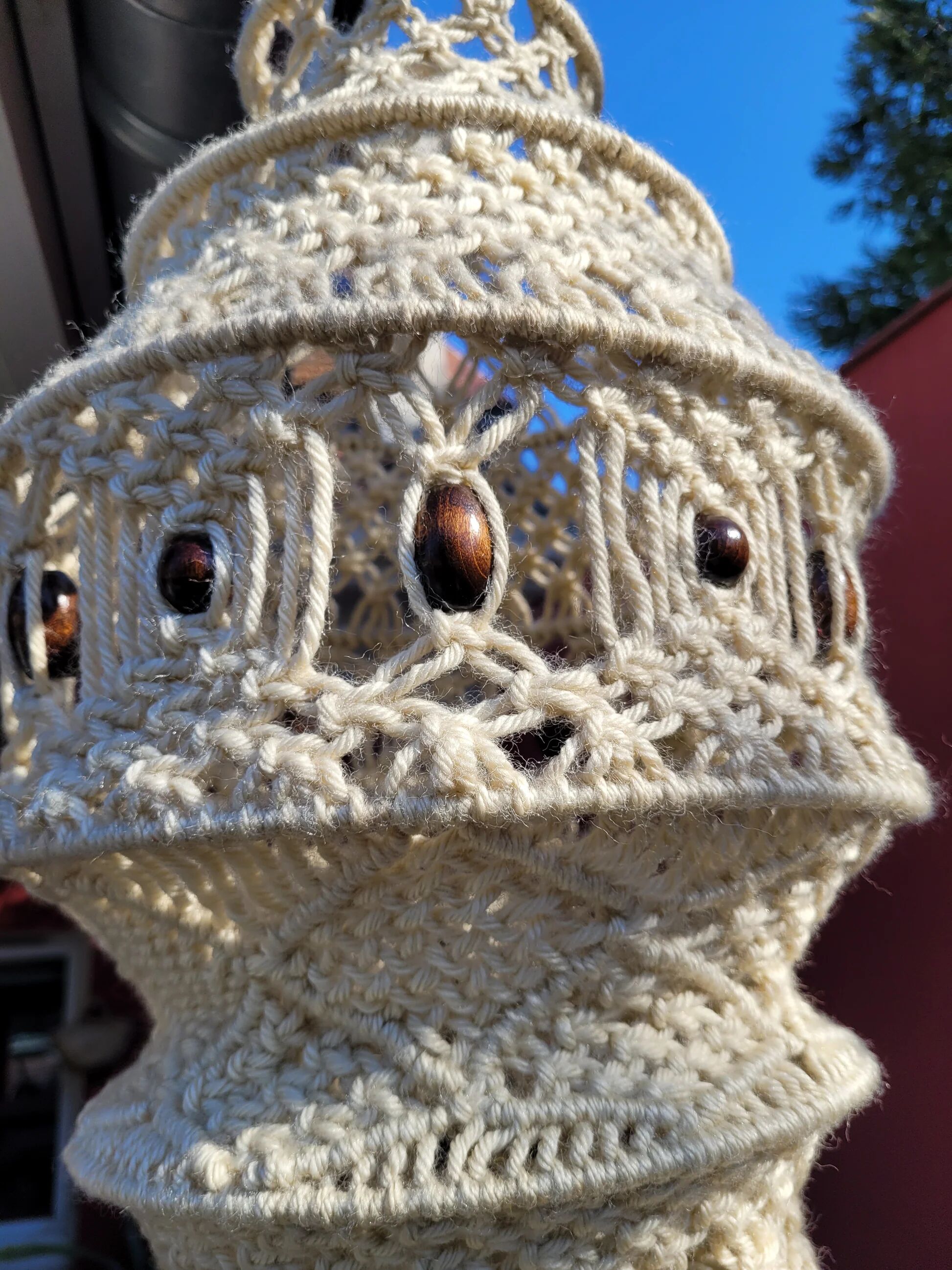 Vintage macramé suspension