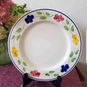 Grande assiette plate vintage , peint a la main , Italie