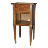 Restoration Curtain Bedside Table in Walnut 19th Century
