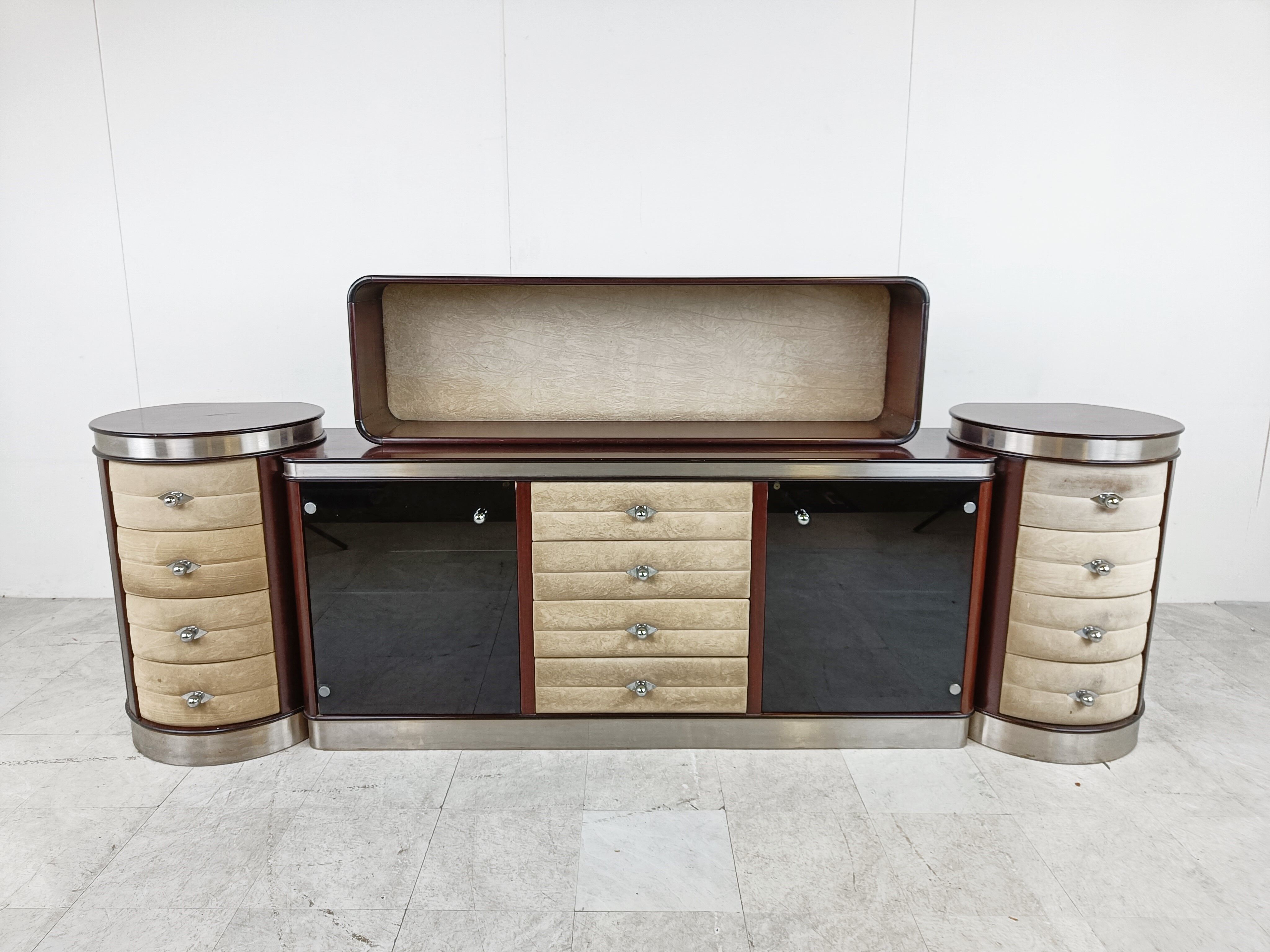 Buffet italien de style art déco, années 1970