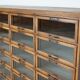 Vintage Dutch oak haberdashery shop cabinet, 1930s