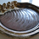 Flamed stoneware dish