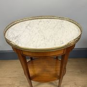 Table bouillotte de forme ovale