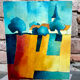 Oil on canvas "Village"