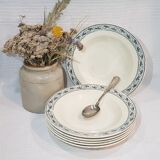 6 tablespoons in earthenware from Choisy the Champigny model King, iron earth