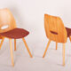 5 Czech Mid Century dining chairs, made 1950s by Tatra Nábytok. Jirák