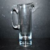 Vintage water pitcher in bubble blown glass - pitcher jug verrerie krosno poland
