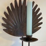 Brown patina wall candle holder