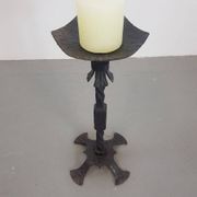Brutalist Cast Iron Candleholder, Germany, 1960s