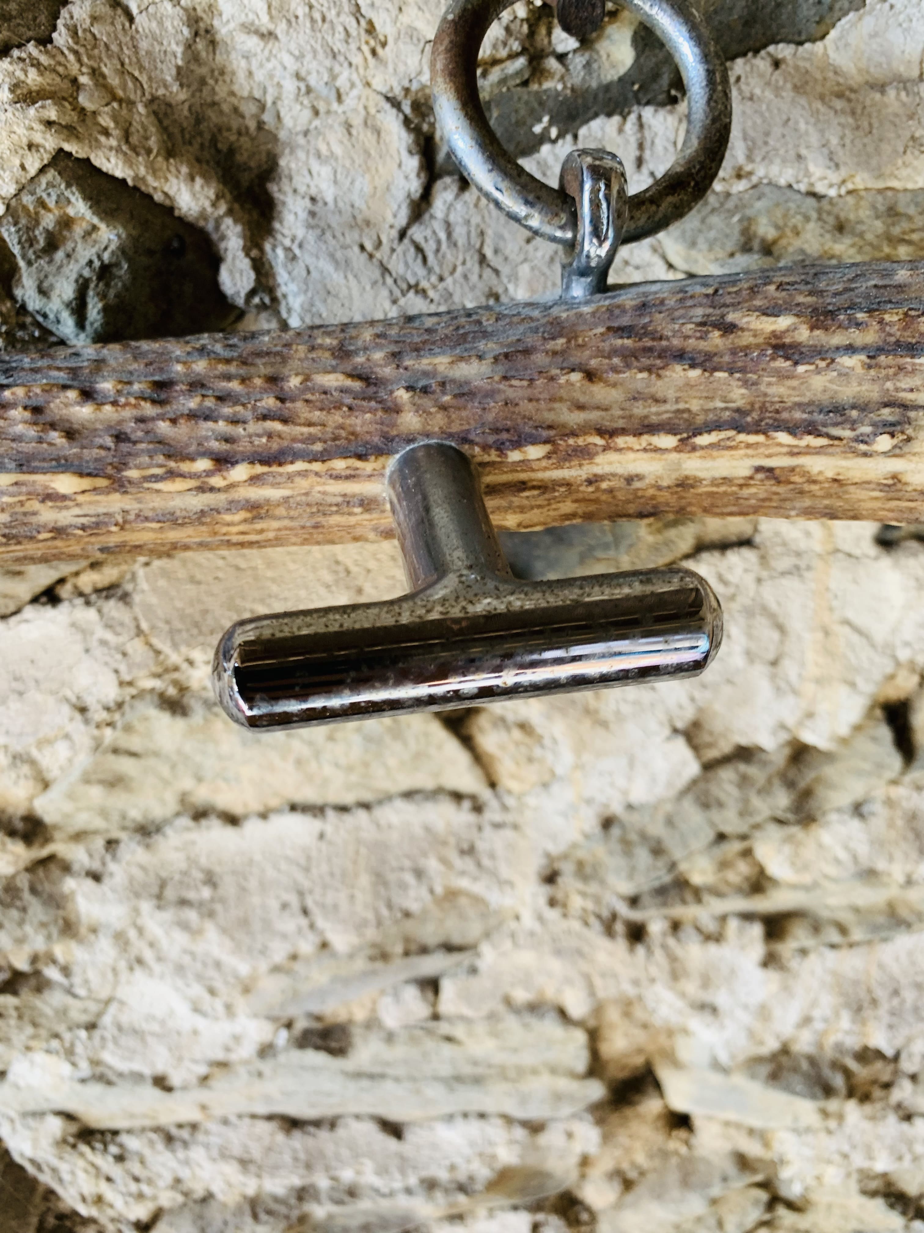 Deer antler coat rack 3 hooks