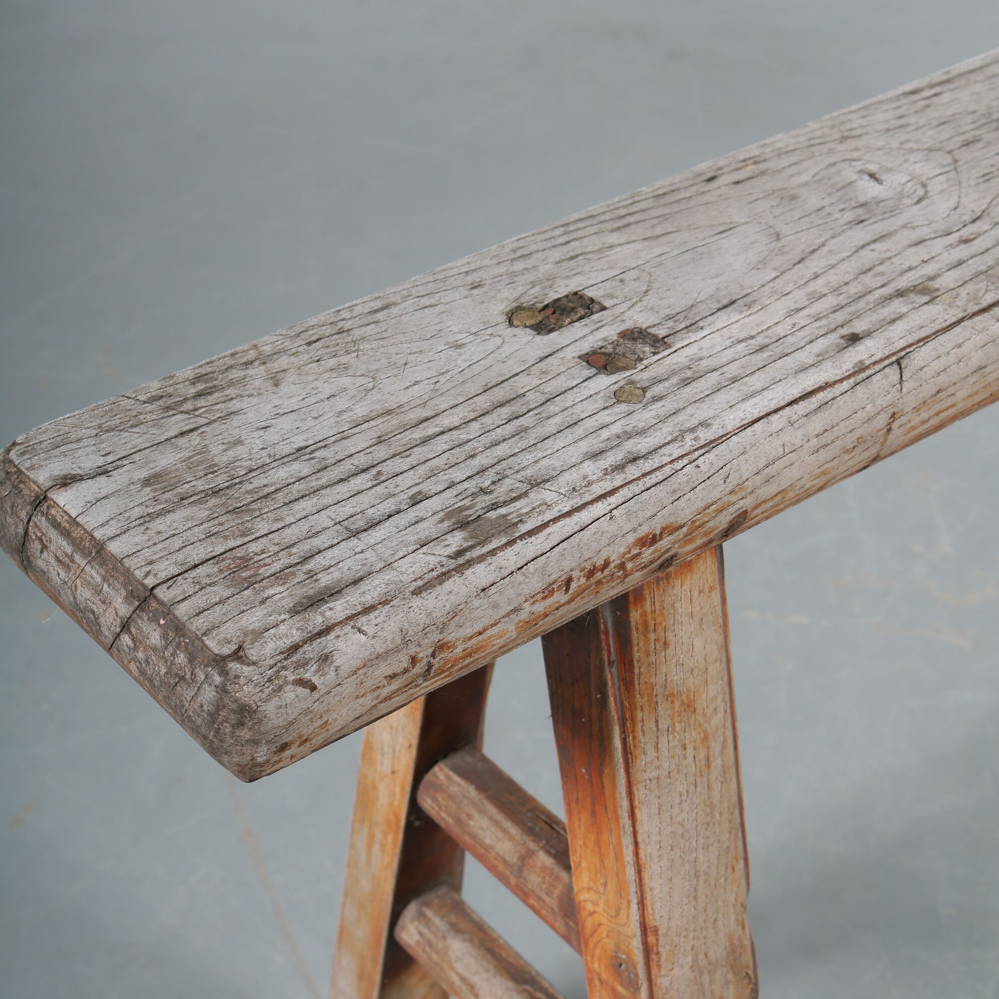 1950s Rustic wooden bench