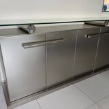 Meuble Belgo Chrome acier inoxydable brossé