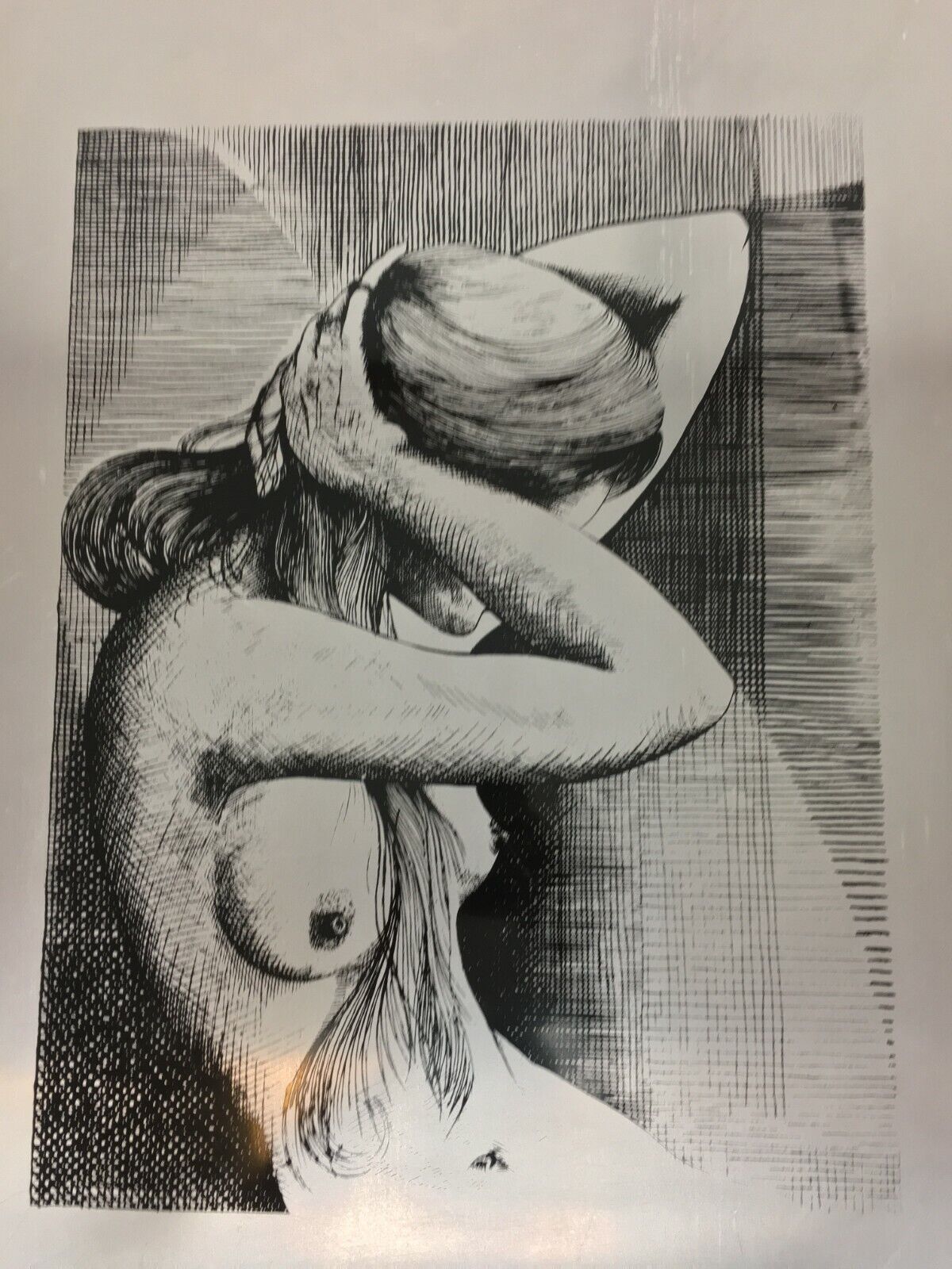 Engraving on aluminum plate 70s