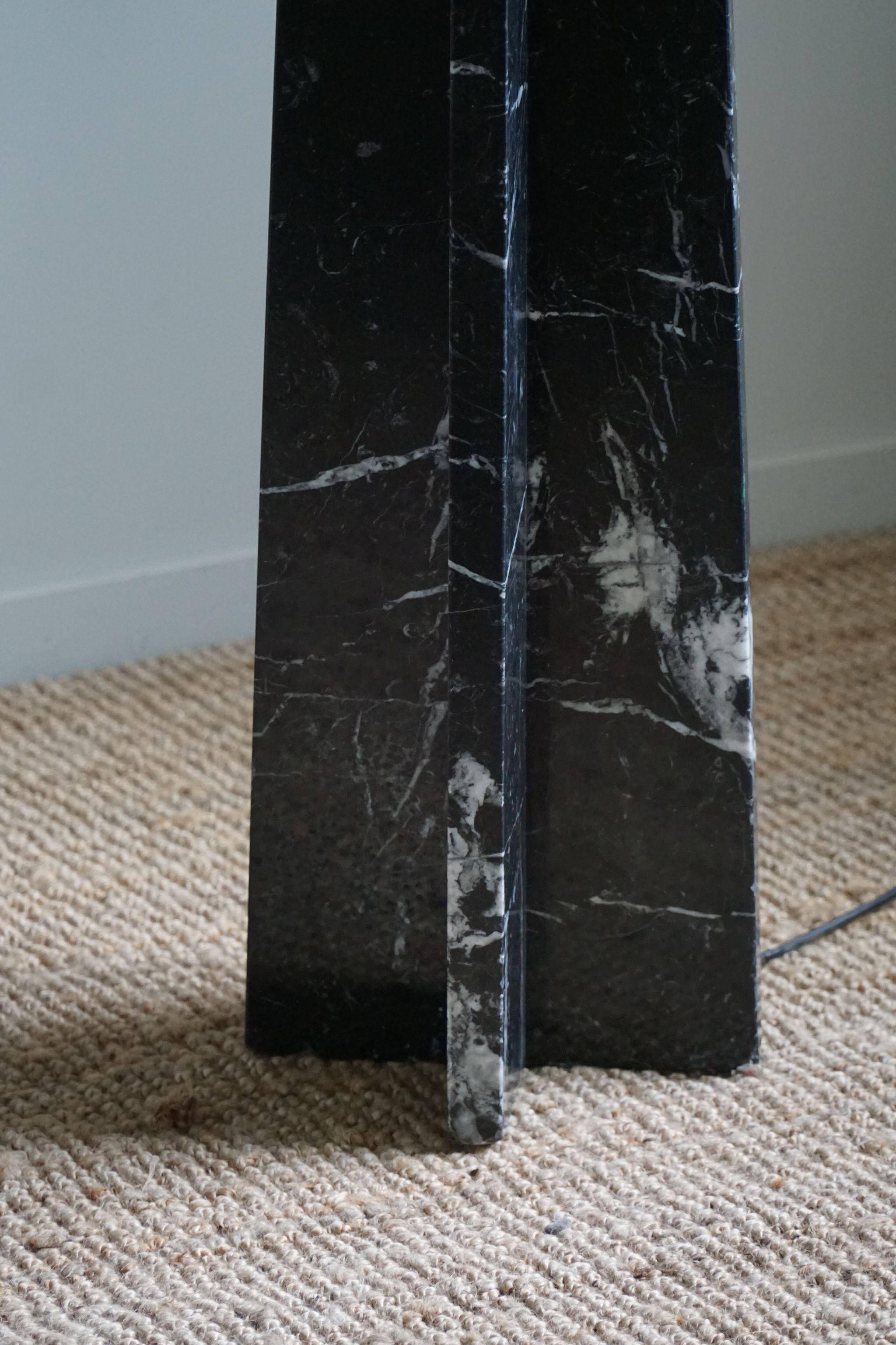 Massimo & Lella Vignelli, floor lamp in copper and marble, Wagneriana, Italy, 1986