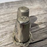 Silver-plated metal salt and pepper shaker