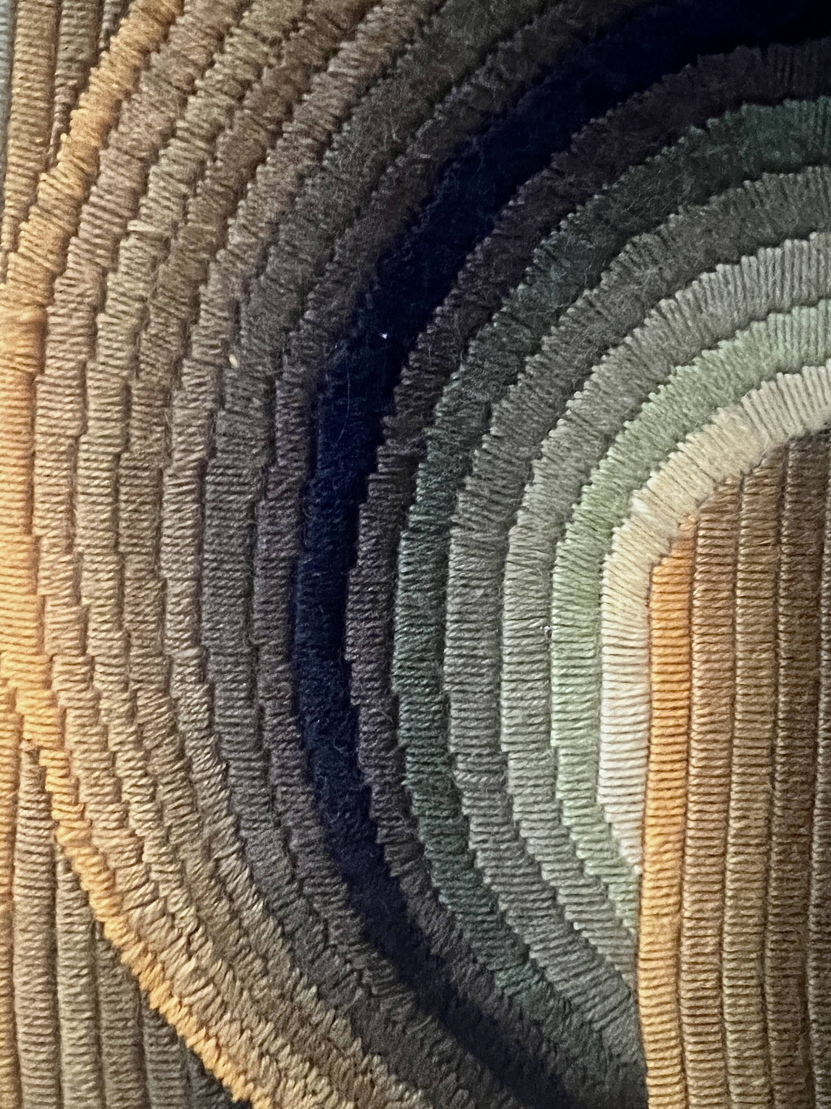 Patrice Allard, Kinetic Tapestry Painting, Vasarely School, Circa 1970