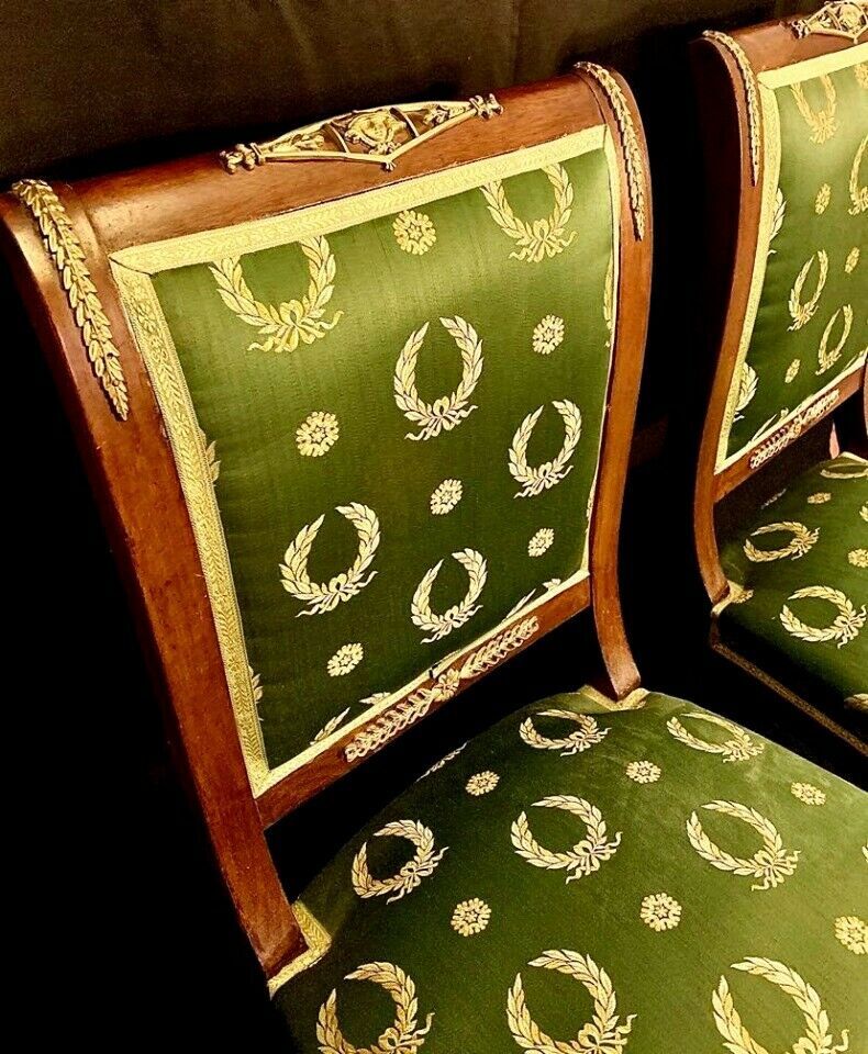 Paire de chaises Empire en acajou