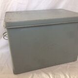Vintage grey metal case "R"