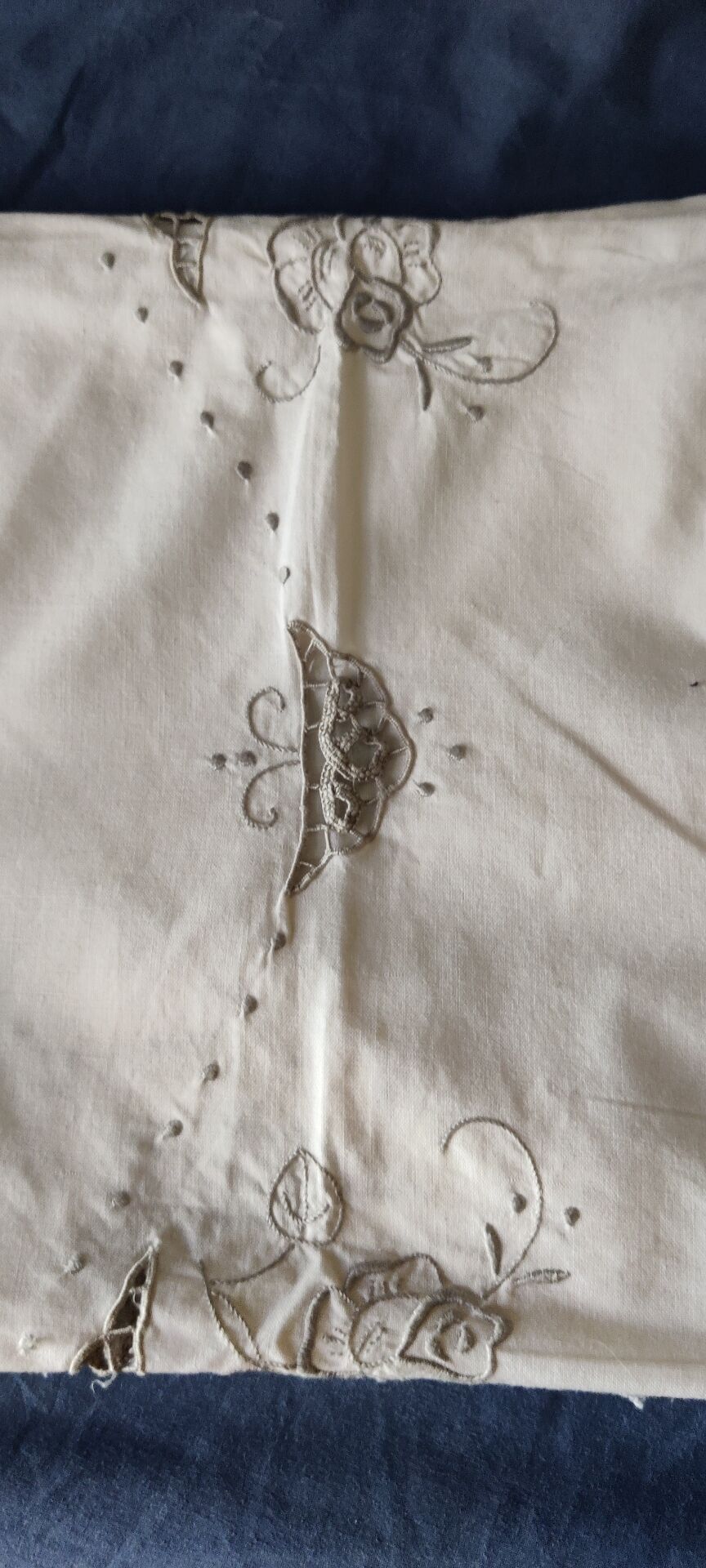 Embroidered tablecloth and its 4 napkins