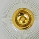 Large striped glass ceiling lamp in brass, Limburg, Germany, 1970s.