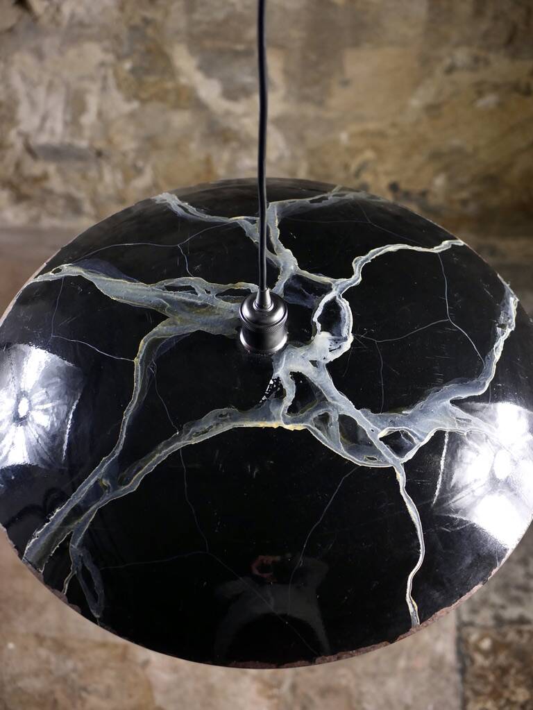 Hand-painted metal galaxy pendant light, 1980s