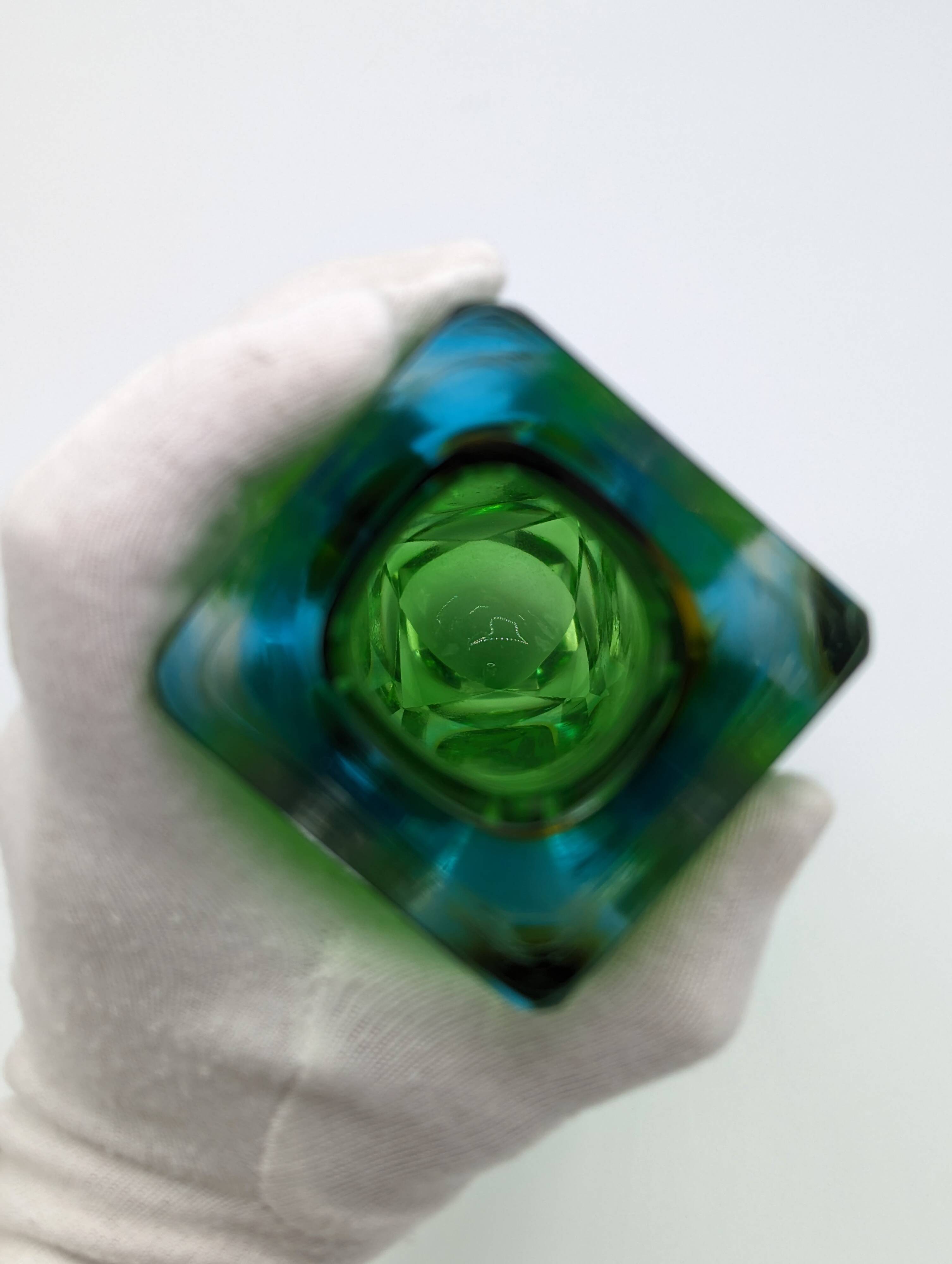 Vintage Sommerso Vase (large model) in Murano glass by Flavio Poli, Italy 1970