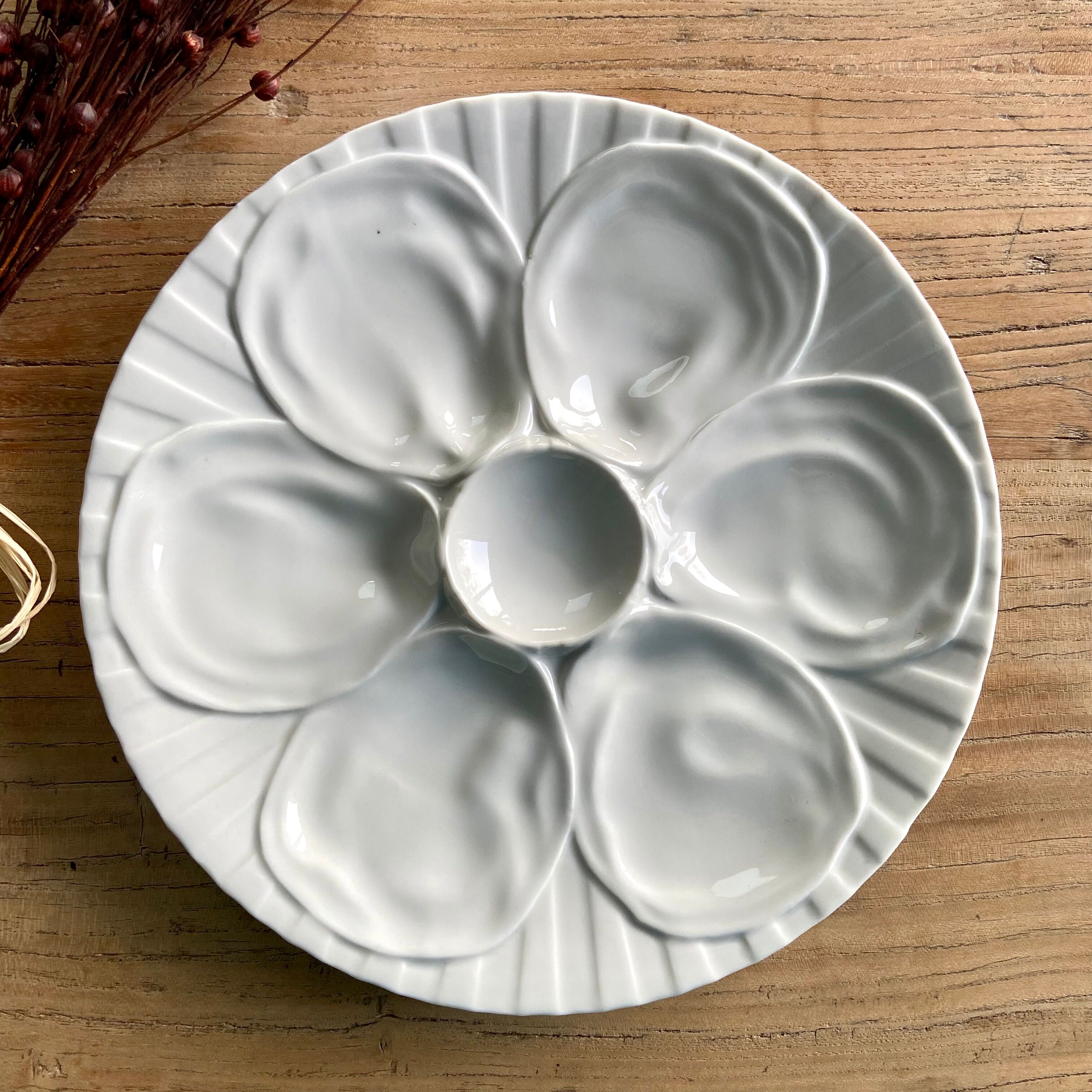 6 Pillivuyt oyster plates France