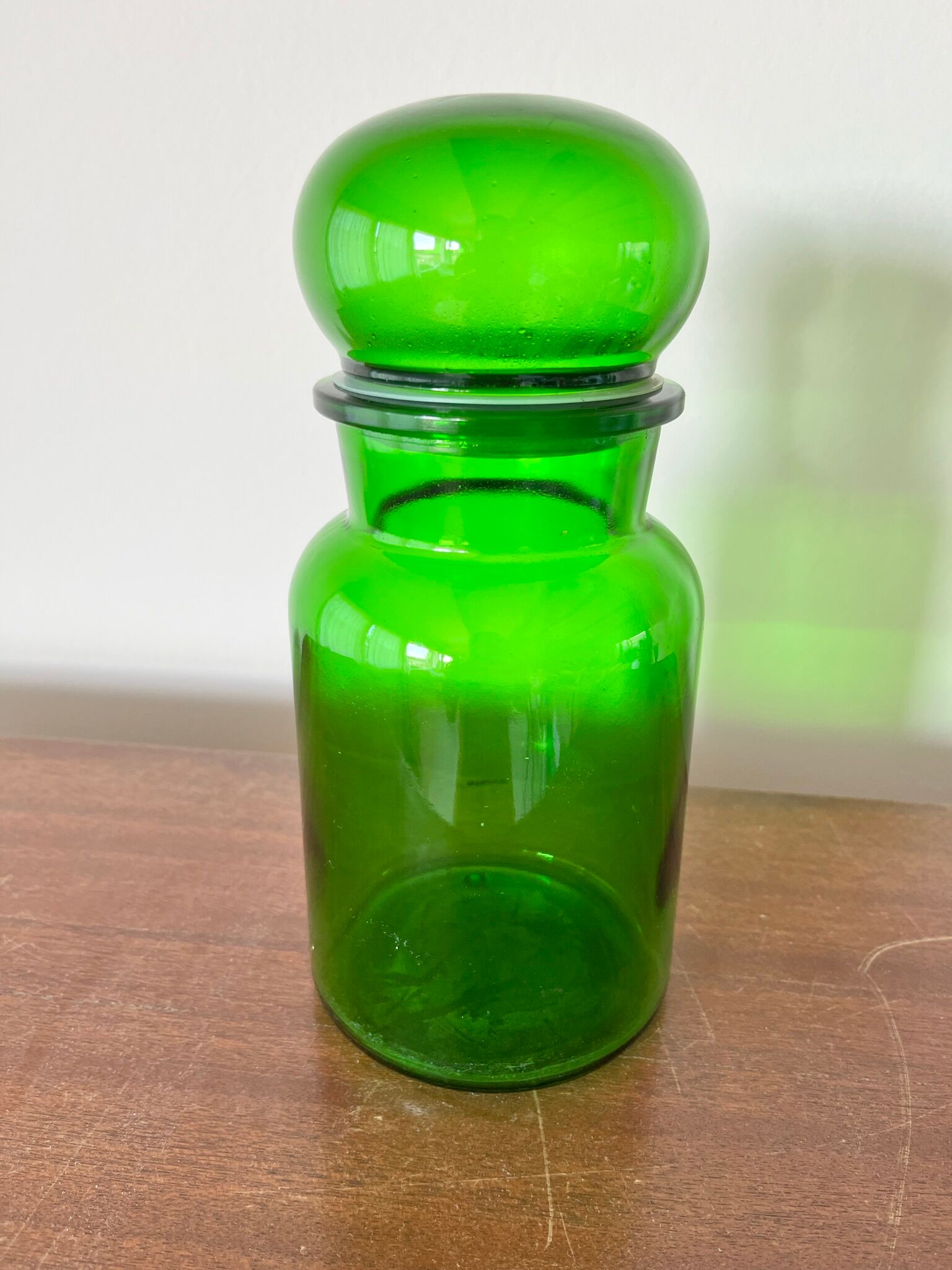 Vintage green jar