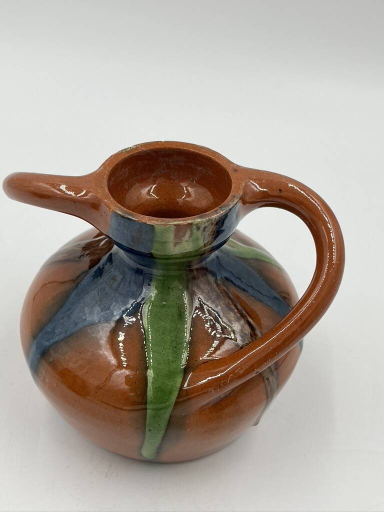 Set of 4 Flemish art nouveau stoneware