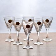 6 verres en cristal d'Arques modèle Fuseau