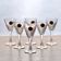 6 Arques crystal glasses Fuseau model