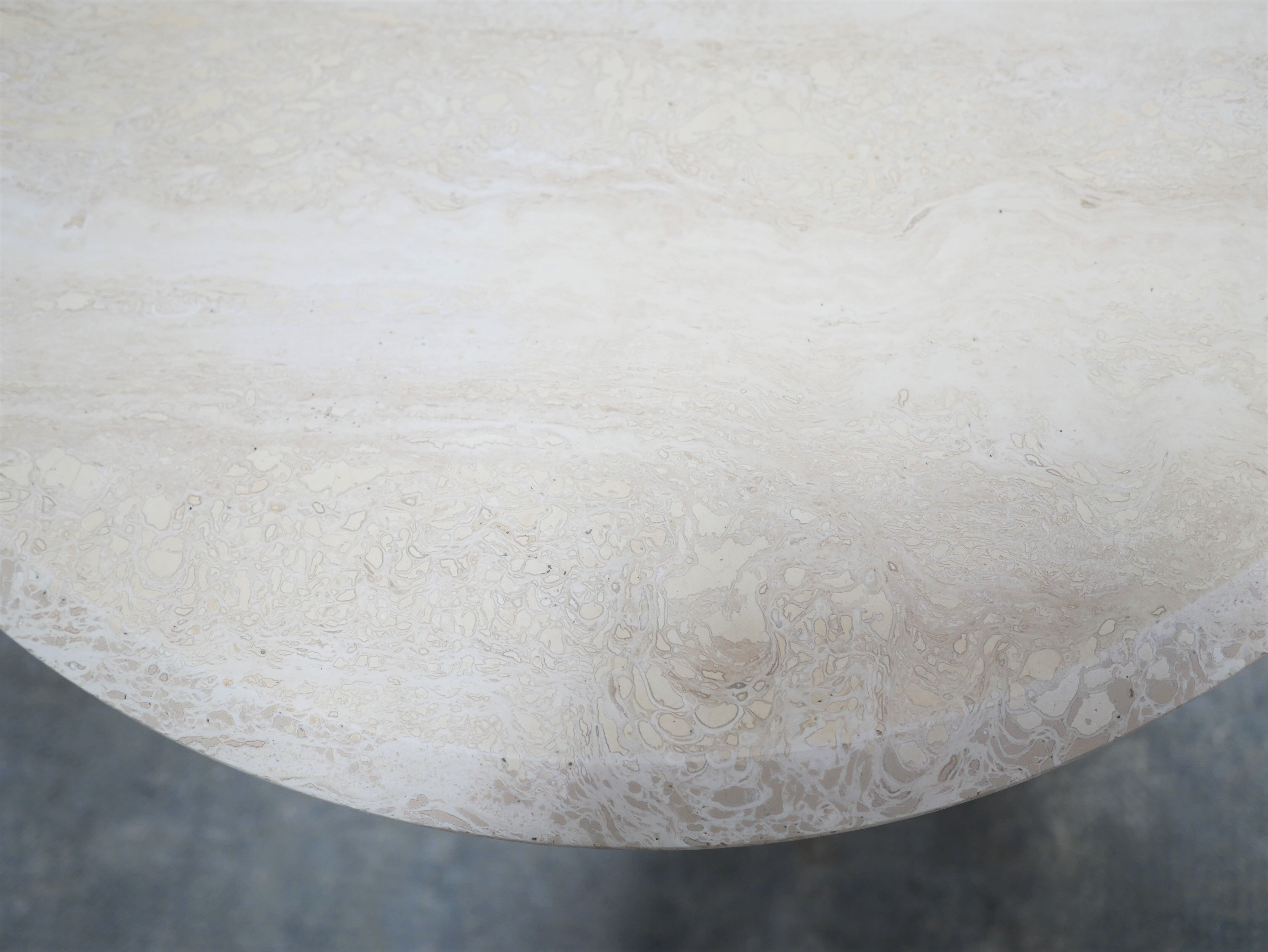 Vintage side table in travertine