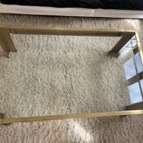 Brass and glass coffee table