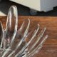 Large stylised shell bowl in vintage glass D22