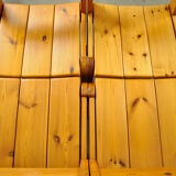 Brutalist pine dining chairs by Ate van Apeldoorn for Houtwerk Hattem, Netherlands 1970s