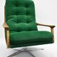 Original rotate armchair, Scandinavian icon, 1960s, quality green velvet